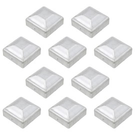 Plum Fittings 2 1/2" x 2 1/2" Square Pressed Steel Dome Caps Galvanized Steel (10 Pack)
