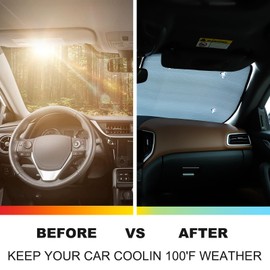 Heutamo Windshield Sun Shade Compatible with Maserati Ghibli 2017-2023, Front Window Sunshade Heat Blocker Visor Protector Reflective Sunshade Keep Your Car Cooler,1PCS