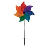 In the Breeze Pinwheel Spinner on Fiberglass Pole, Rainbow Poly
