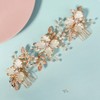 ゴールド フラワー 花 髪 飾り ヘッド ドレス レディース コーム ヘアアクセサリー