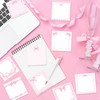 240 Sheets Cute Pink Bow Sticky Notes Set – 12