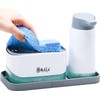 OMAIA 4-in-1 Dish Soap Dispenser Set with Sponge Holder and