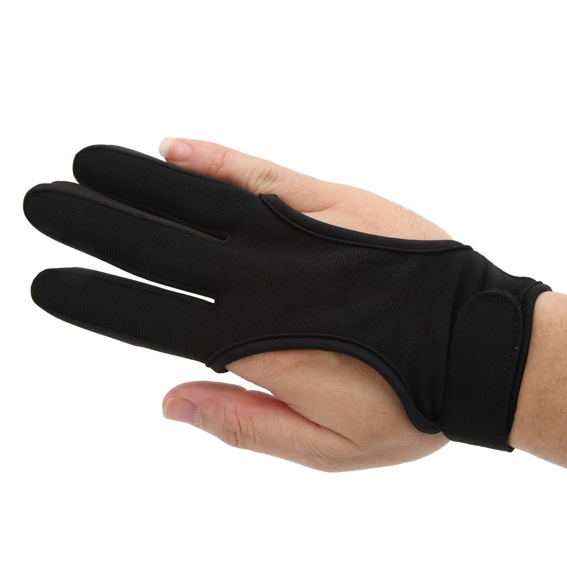 Bow Arrow Finger Guard Competition Archery 3 Fingers Glove Adjustable