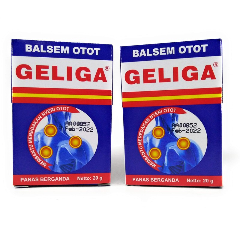 Geliga Balsem Otot, 20 Gram (Pack of 2)