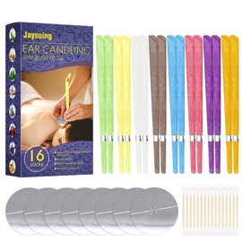 Ear Candle Wax Cleaning Set – 16 pcs Natural Bee Wax Candles in 8 Scents for Relaxation & Str\ess Relief, Professional Collection