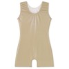 EQSJIU Gymnastics Leotards Nude Tan White Adorable Shiny Sparkle Leotards