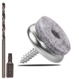 ECENCE Felt Gliders with Torx Screws 28 mm / 1.1 inch, Pack of 24 Furniture Gliders + Torx Bit + Drill, High Quality & Durable, Chair Leg Protectors Ideal for Furniture, Chairs and Tables