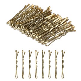 100 pieces of metal hair clips, U-shaped curly wavy hairs clips, simple hairs clip for girls, bridal hairs tools, suitable for wedding hairstyles, long straight curly hair clips, all hairstyles (gold)