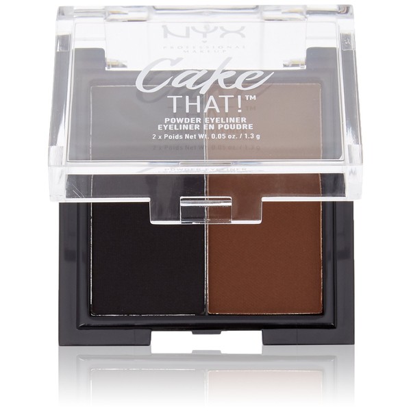 NYX PROFESSIONAL MAKEUP Cake That! Powder Eyeliner, 0.09 Ounce, Black,Brown (CTL01)