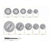 10pcs/Set Diamond Cutting Wheels with 3mm Mandrel Diamond Cutting Discs