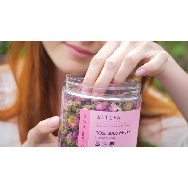 Alteya Organics Rose Bud Tea USDA Certified Organic Herbal Tea