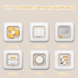 VORENUS Baby Toy from 1 Year, Montessori Toy for Baby 12-24 Months, 6-in-1 Baby Motor Skills Cube Toy, Montessori Sensory Toy for Toddlers, Boys, Girls 1-3 Years