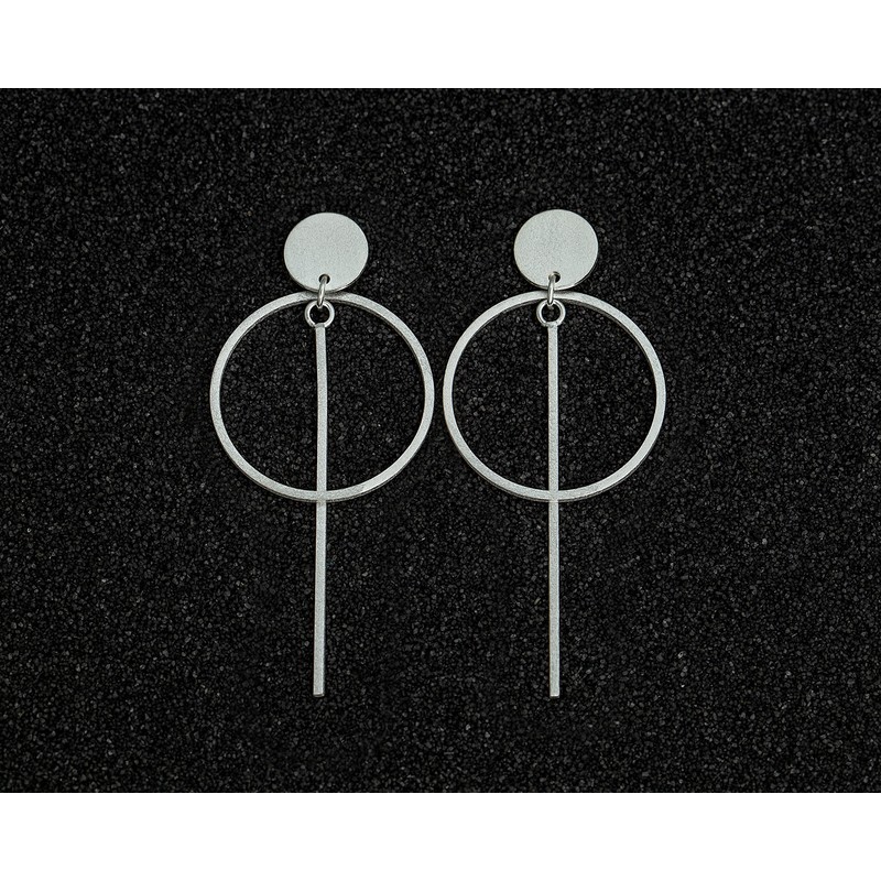 Nature Rebel Ear Stud Earrings 925 Sterling Silver Geo Minimal