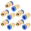 TOPINCN 10Pcs Pneumatic Quick Connector Air Fittings Adapter 8Mm Diameter