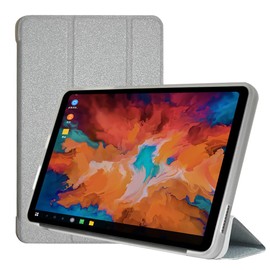 AIJAKO Case for ALLDOCUBE iPlay 60 Mini Pro Tablet 8.4 inch, Ultra Slim PU Leather Folding Protective Cover Case with Auto Wake/Sleep Trifold Stand Soft TPU Back Shell, Silver