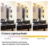 Caroeas Vanity, Tri-Fold Makeup Vanity with Mirror, Lights and Padded