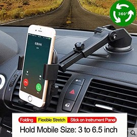 Tenedor del teléfono del coche, soporte universal del soporte de montaje del teléfono del coche, tenedor del teléfono del coche de la rotación 360... 