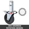 BestEquip 4 Pack 5Inch Scaffolding Rubber Swivel Caster Wheels with