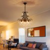WUZUPS Crystal Chandelier 5-Light Pendant Ceiling Light Modern Lighting Fixture
