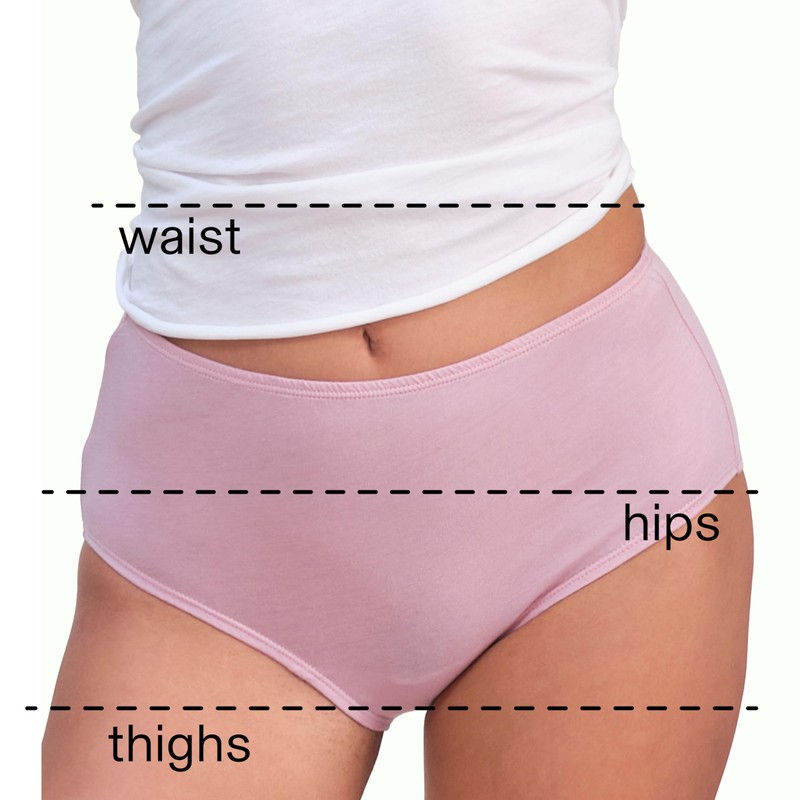 ODDO BODY 100% Organic Pima Cotton Underwear Mid-Rise Brief (Chalk,