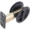 Round Pocket Door Lock, Privacy (Bed/Bath) Latch, 2-3/4" Backset, RCL,