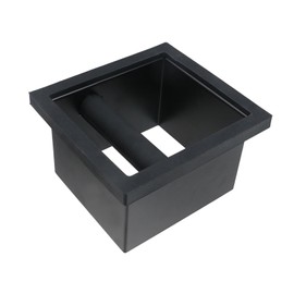 Antrader Bottomless Coffee Knock Box,Espresso Coffee Ground Knock Box Chute for Commercial Coffee Shop Office Home,Stainless Steel,Black (1Pcs)