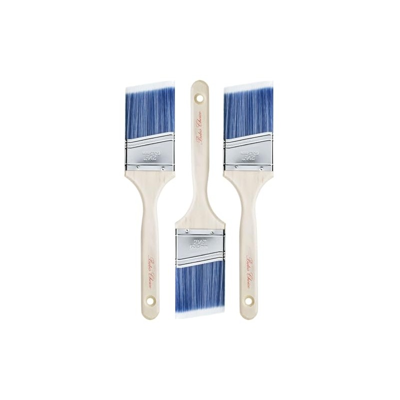 Bates- Paint Brushes, 2.5-Inch, 3 Pack, Treated Wood Handle, Angle