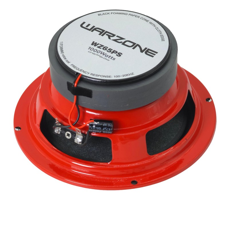 Warzone WZ65PS 6.5-Inch Mid-Range + Driver Speaker, 1000W Max, 4