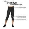 CW-X Women's Stabilyx Joint Support 3/4 Capri Compression Tight, Black,