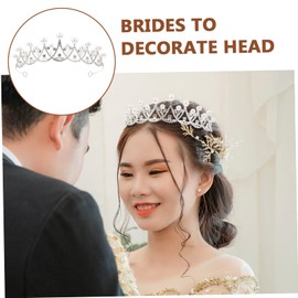 Baluue Pearl Crown Headband Elegant Hair Accessories for Parties and Special Occasions Crown Design Hair Hoop for Lightweight and Comfortable