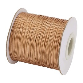 Cheriswelry Goldenrod 0.5mm 180m Polyester Cord with Spool for Jewellery Making