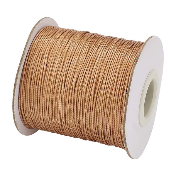 Cheriswelry Goldenrod 0.5mm 180m Polyester Cord with Spool for Jewellery