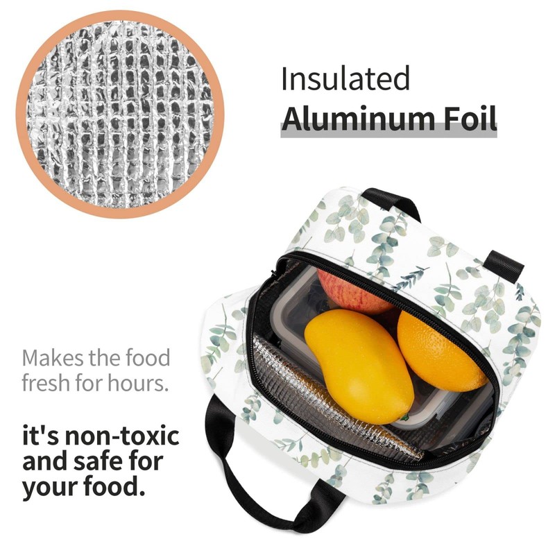 Hulnulnu Sage Insulated Lunch Bag Reusable Lunch Box Portable Cooler