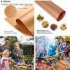 JOKBEN Copper Grill Mat, 5-Pack Heavy Duty Magic BBQ Grill