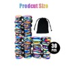 XFSRG 30 Pieces Magnetic Hematite Magnets Colors Fridge Magnets with