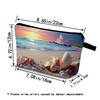 YULUENZE Sunset Beach Gift Conch Makeup Bag Cute Small Organizer