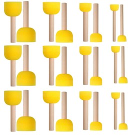 Generic 24 Pcs Foam Brush, Sponge Brush Round Sponge Stippler Paint Tools for Kids Graffiti, Watercolours Arts & Craft Supplies, Sponge Brushes for Craft,(4 Sizes), YXPMS24LTTMX-ZLQMX