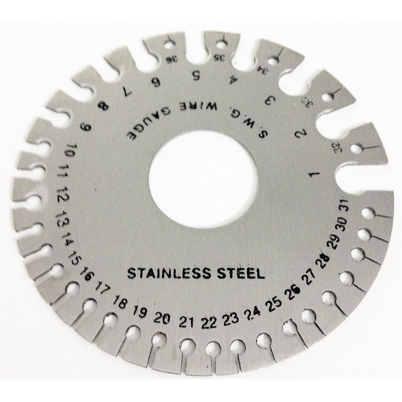 Stainless Steel SWG Wire Gauge Measure Wire Thickness & Sheet