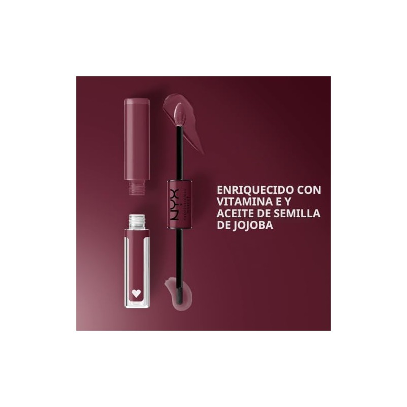 NYX Professional Makeup, Shine Loud, Labial Líquido Larga Duración, Neve
