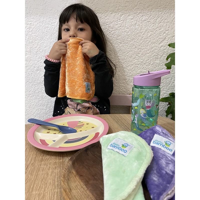 4 Toallitas Faciales Para Bebé De Tela De Bambú Extra