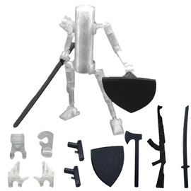 Creative Toy 3D Printed Mobile Robot T13 Action Figure, Limbs Movable Figure, Environmental Protection Toys, Desktop Decoration, Gifts for Kids/Friend. (Transparent)