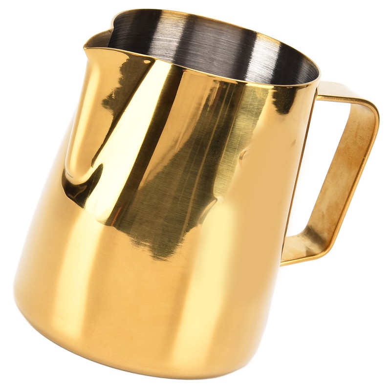 380ML Coffee Pitcher Cup Bright Gold Stainless Steel Coffee Milk