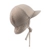 Sterntaler Boys' Peaked Cap Neck Reversible Sun Hat, beige, 49