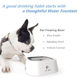 Ejoyous Wassernapf für Hunde 2L, Auslaufsicher Trinknapf Reisenapf Hundenapf Anti Schlabber Kein Verschütten Hund Wassernapf Fahrzeug Trage Wassernapf für Hunde Katzen Haustiere