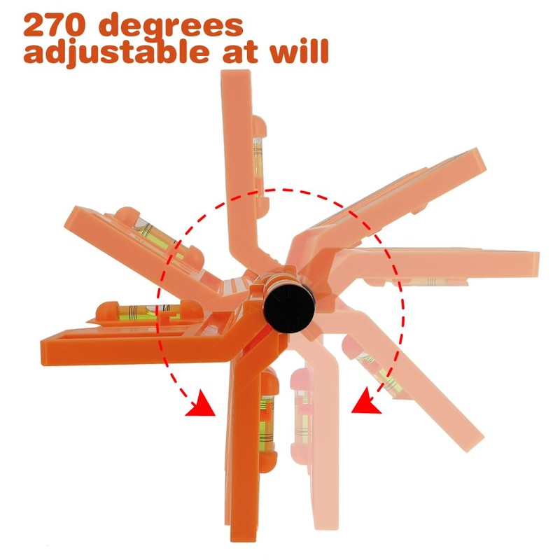 270 ° Foldable Column Level with Vertical Soft Magnet for