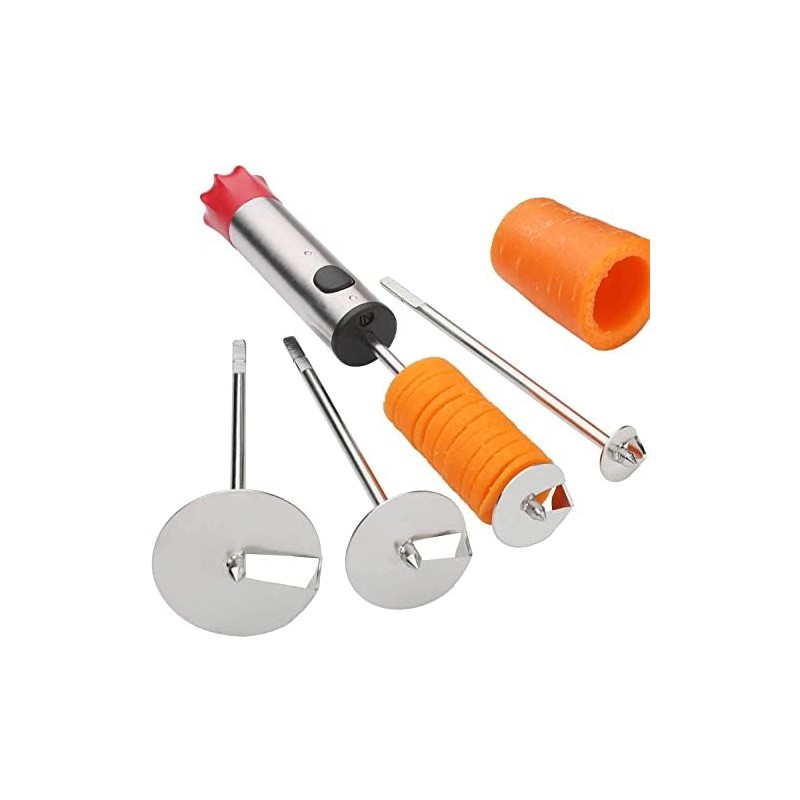 Vegetable Drill Stainless Steel Vegetable Fruit Corer Spiralizer with Anti-Slip