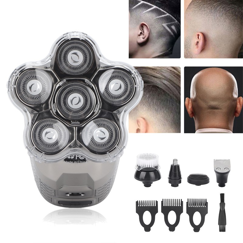 6D Electric Razor 5 in 1 Multifunctional Men Rechargeable Bald