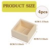 4 Pack Unfinished Wooden Craft Storage Organiser Boxes, 3.15 x