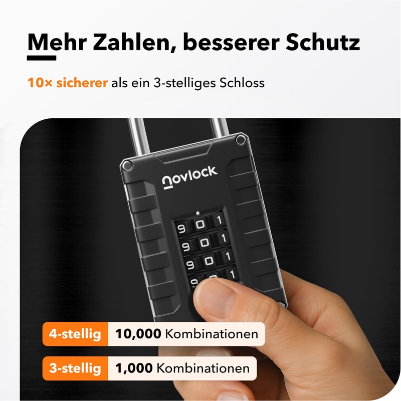 Padlock with Combination Code - 4 Digit Combination Lock for