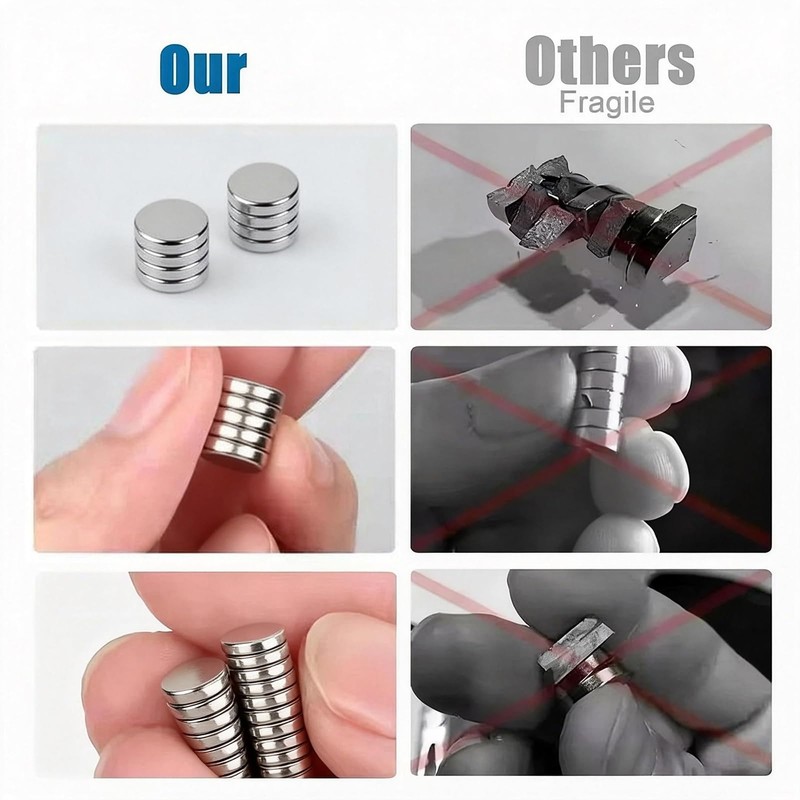 100pcs 6×2mm Mini Round Magnets for Nail Clippers, Measuring Artificial